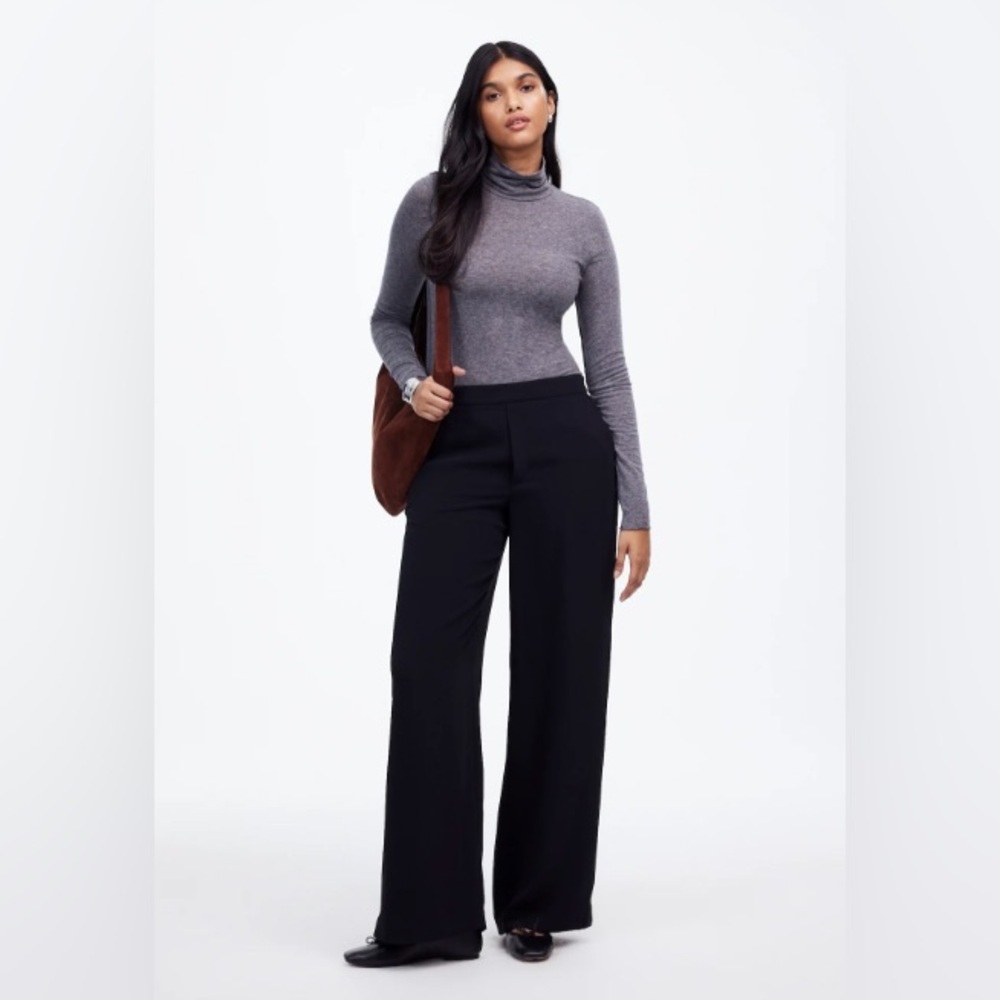 Madewell Black Wide-Leg Pants